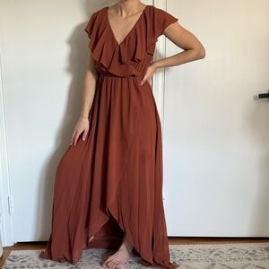 Baltic Born High Low Dress in Rust